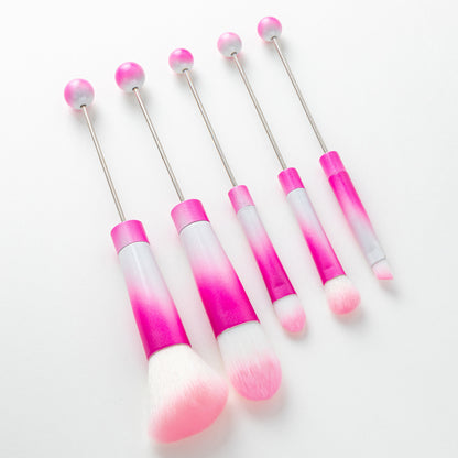 DIY metal handle bead makeup brush（8 dollars per set）