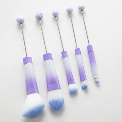 DIY metal handle bead makeup brush（8 dollars per set）