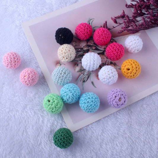 Wooden cotton crochet wool ball