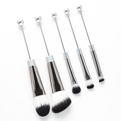 DIY metal handle bead makeup brush（8 dollars per set）