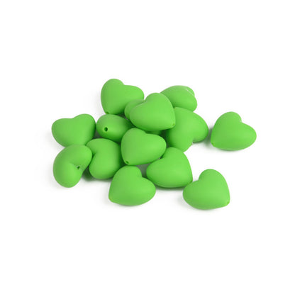 Heart shaped silicone beads