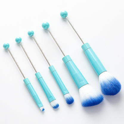 DIY metal handle bead makeup brush（8 dollars per set）