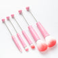 DIY metal handle bead makeup brush（8 dollars per set）