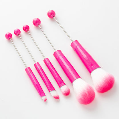 DIY metal handle bead makeup brush（8 dollars per set）