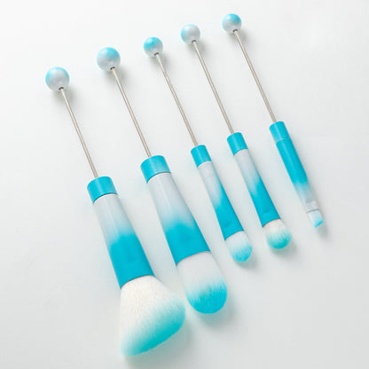 DIY metal handle bead makeup brush（8 dollars per set）