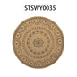 Imitation hemp circular PVC insulation pad coffee