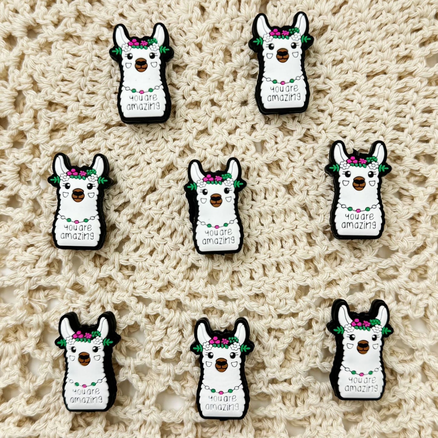 Cute alpaca silicone cartoon bead