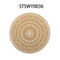 Imitation hemp circular PVC insulation pad coffee