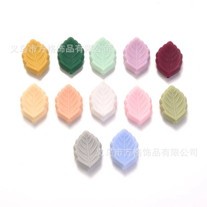 Leaf silicone beads