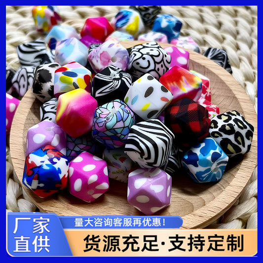 Hexagonal silicone beads