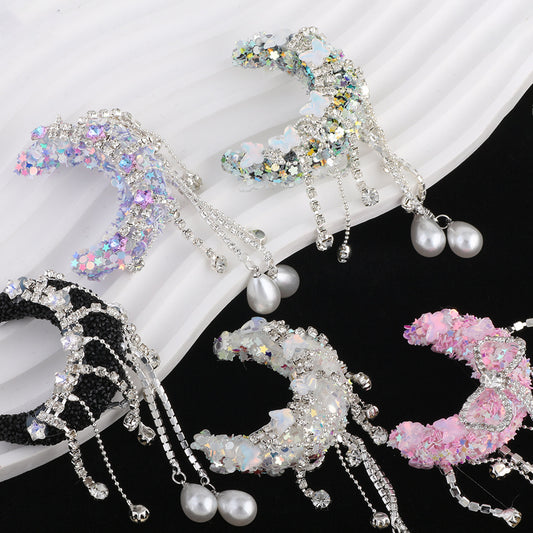 Bow tassel pearl sequin moon boat acrylic diamond ball