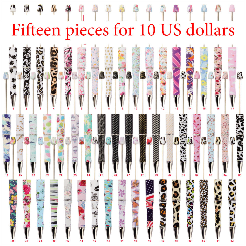 Printed bead ballpoint pen（$5 for 7 ballpoint pens）