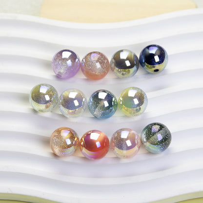 Starry Sky High Brightness Electroplating Fine Glitter Cat Eye Beads