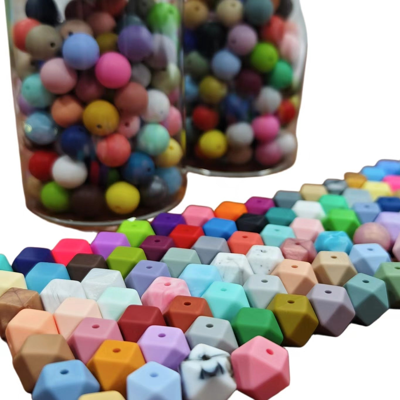 Deformable silicone beads