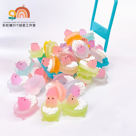 Luminous Bubble Bath Pig DIY Ornament