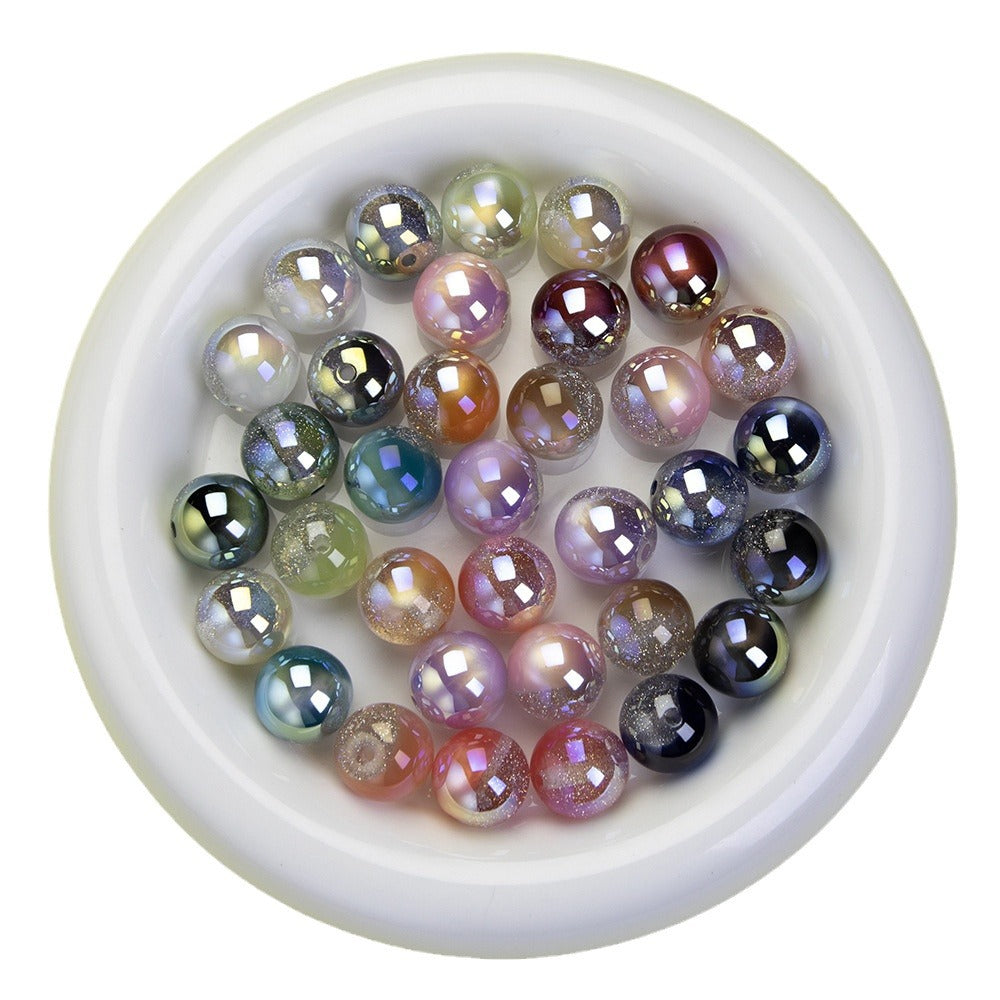 Starry Sky High Brightness Electroplating Fine Glitter Cat Eye Beads