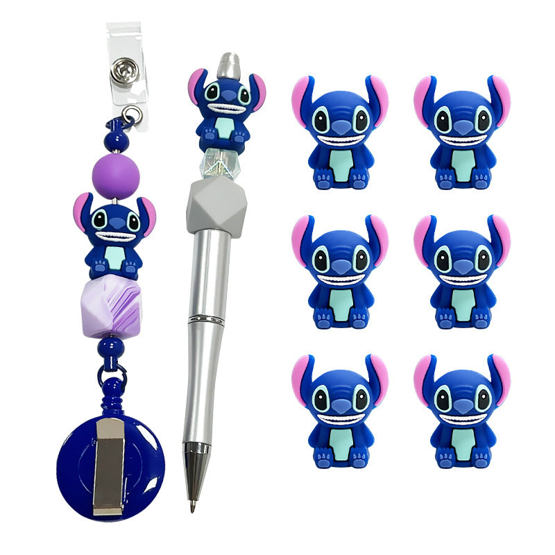 3D cartoon Stitch silicone beads